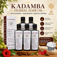 Buy 5 Kadamba Hair Oil  Get a Free  Hair & Scalp Massager