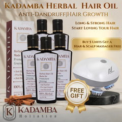 Buy 5 Kadamba Hair Oil  Get a Free  Hair & Scalp Massager